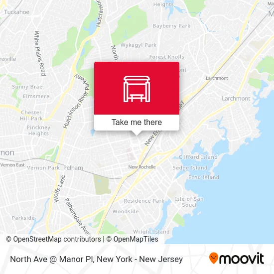 North Ave @ Manor Pl map