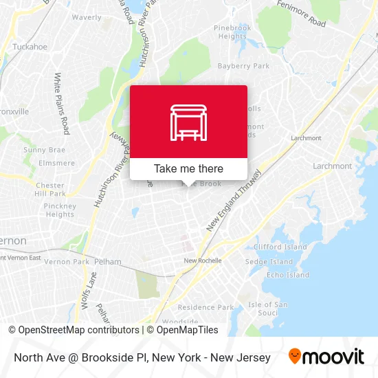 North Ave @ Brookside Pl map