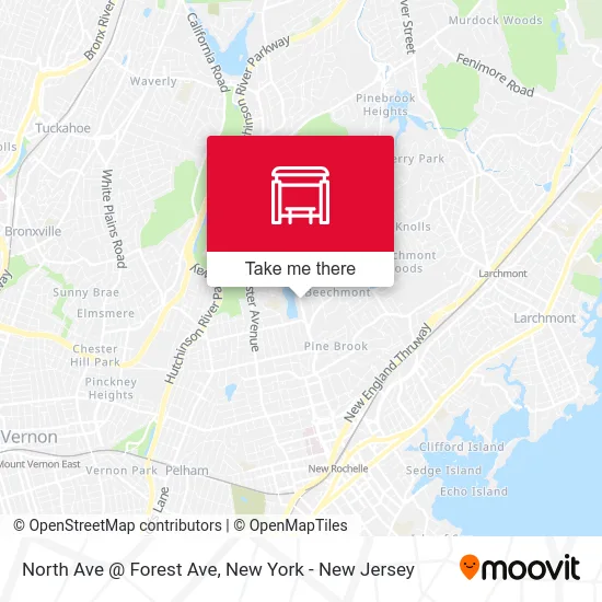 North Ave @ Forest Ave map