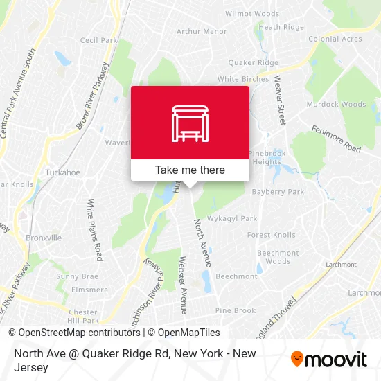 North Ave @ Quaker Ridge Rd map