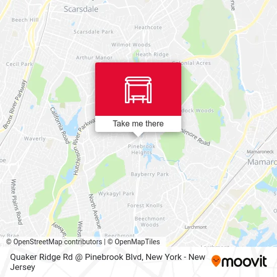 Quaker Ridge Rd @ Pinebrook Blvd map