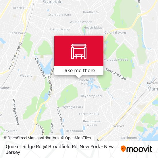 Quaker Ridge Rd @ Broadfield Rd map