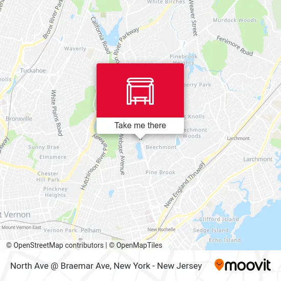 North Ave @ Braemar Ave map