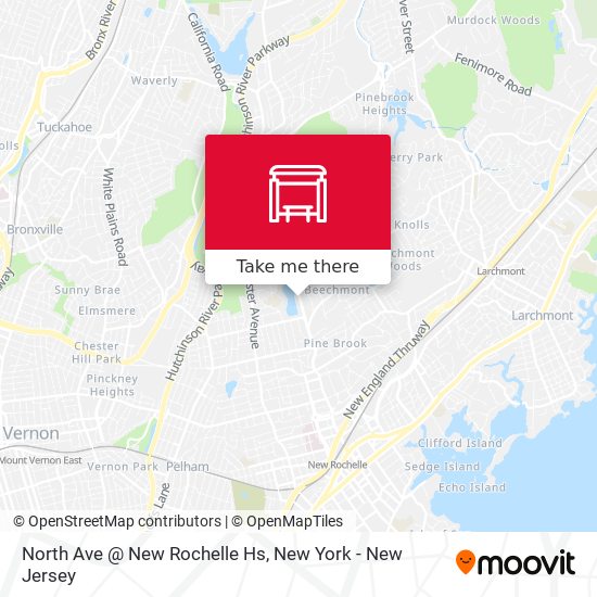 North Ave @ New Rochelle Hs map