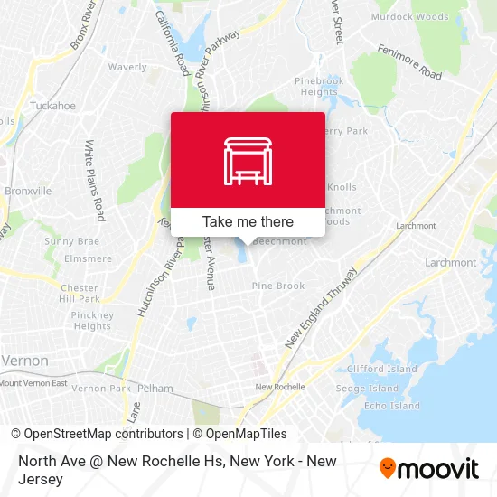 North Ave @ New Rochelle Hs map