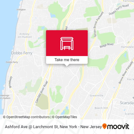 Mapa de Ashford Ave @ Larchmont St