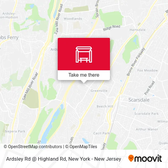 Mapa de Ardsley Rd @ Highland Rd
