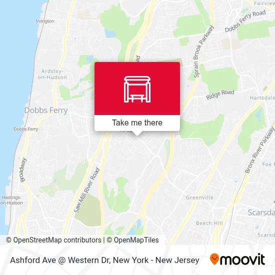 Ashford Ave @ Western Dr map