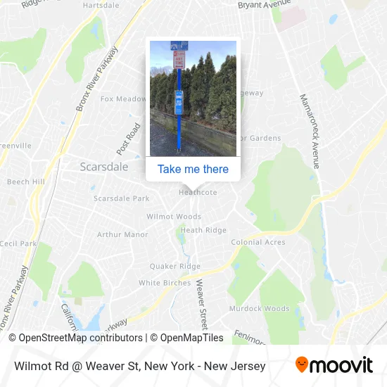 Wilmot Rd @ Weaver St map