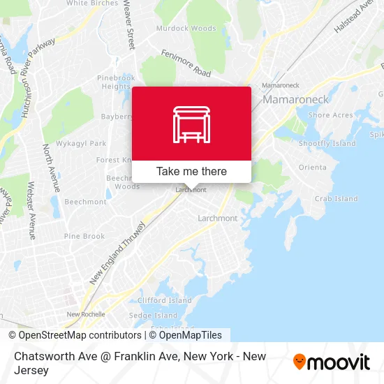 Mapa de Chatsworth Ave @ Franklin Ave