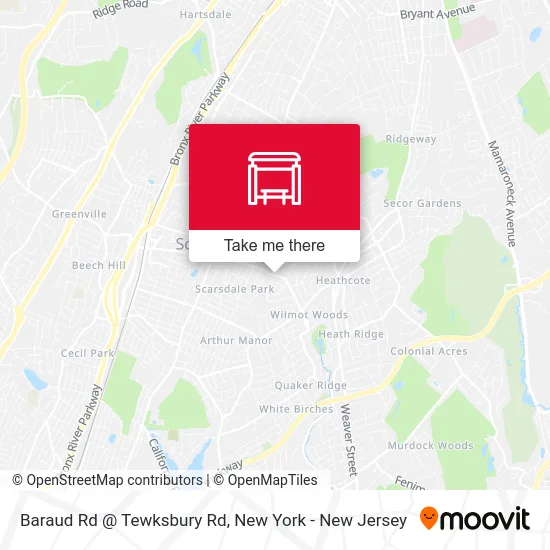 Baraud Rd @ Tewksbury Rd map