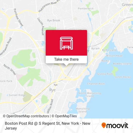 Boston Post Rd @ S Regent St map
