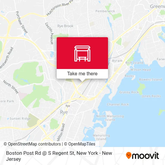 Boston Post Rd @ S Regent St map