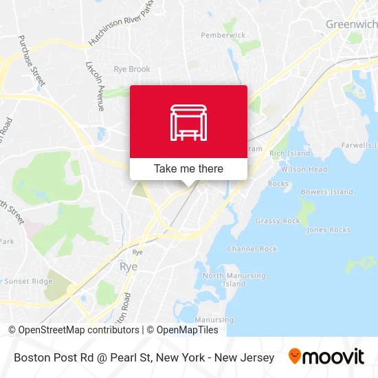Boston Post Rd @ Pearl St map