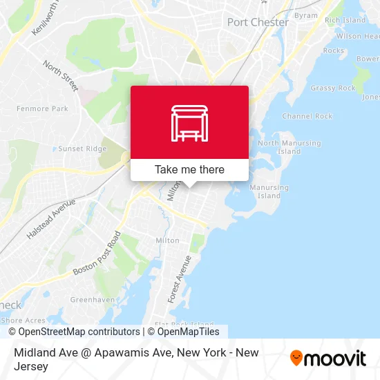 Midland Ave @ Apawamis Ave map