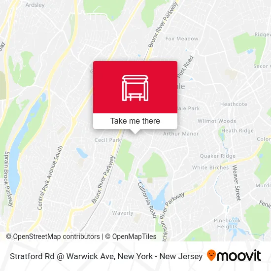 Stratford Rd @ Warwick Ave map