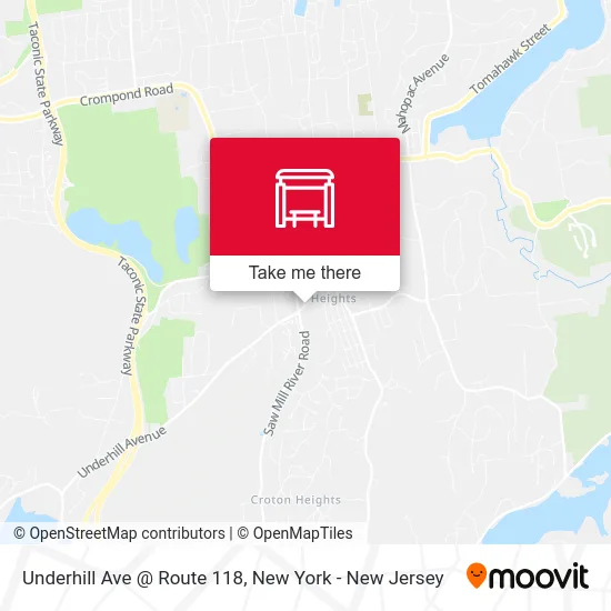 Underhill Ave @ Route 118 map