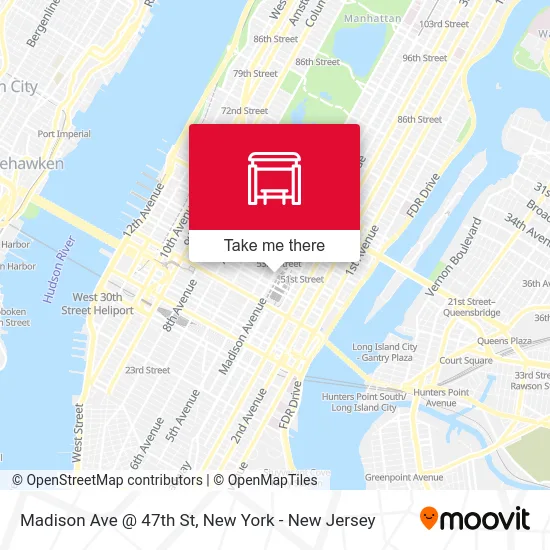 Madison Ave @ 47th St map