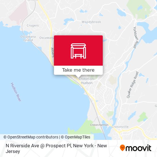 N Riverside Ave @ Prospect Pl map