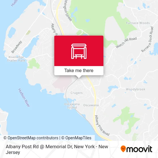 Mapa de Albany Post Rd @ Memorial Dr