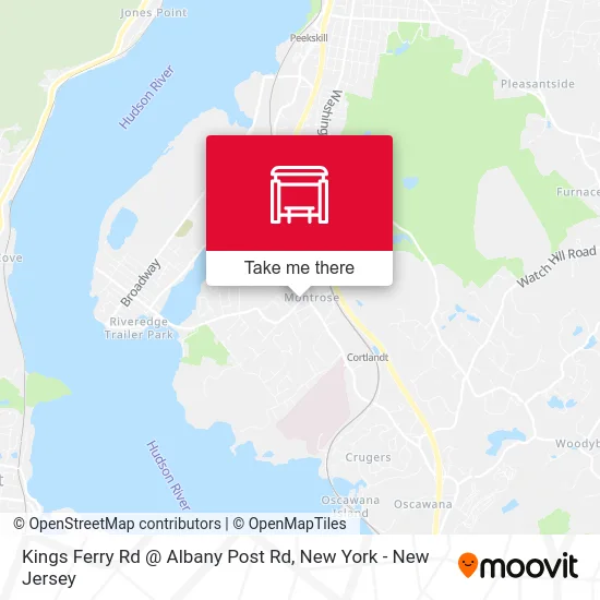 Kings Ferry Rd @ Albany Post Rd map