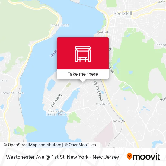 Westchester Ave @ 1st St map