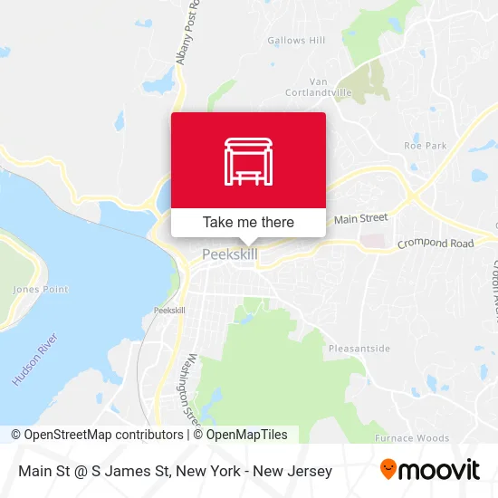 Main St @ S James St map