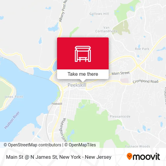 Main St @ N James St map