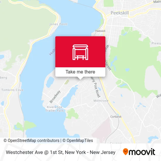 Westchester Ave @ 1st St map