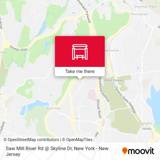 Saw Mill River Rd @ Skyline Dr map