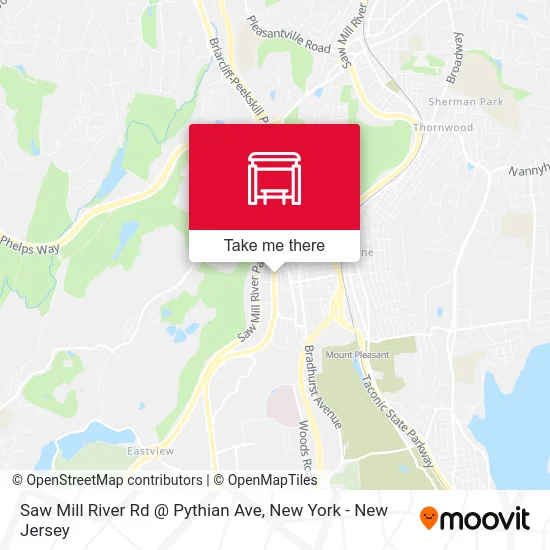 Saw Mill River Rd @ Pythian Ave map