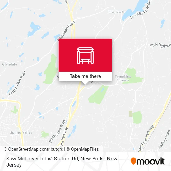 Saw Mill River Rd @ Station Rd map