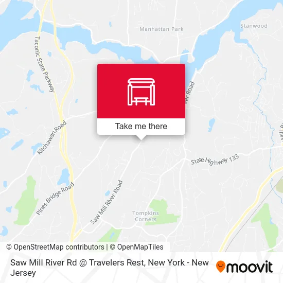 Saw Mill River Rd @ Travelers Rest map
