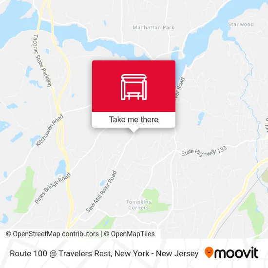 Route 100 @ Travelers Rest map