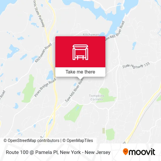 Route 100 @ Pamela Pl map
