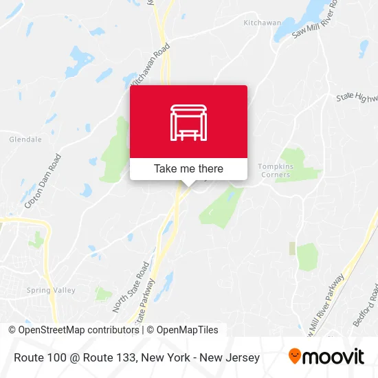 Route 100 @ Route 133 map