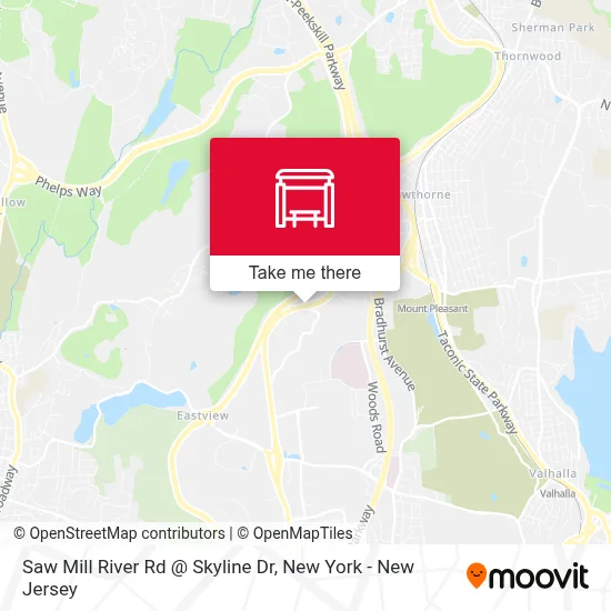 Saw Mill River Rd @ Skyline Dr map