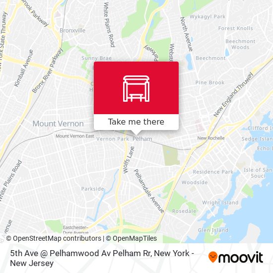 Mapa de 5th Ave @ Pelhamwood Av Pelham Rr