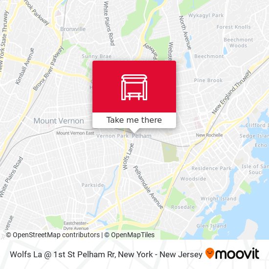 Wolfs La @ 1st St Pelham Rr map