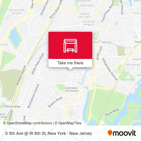 S 5th Ave @ W 8th St map