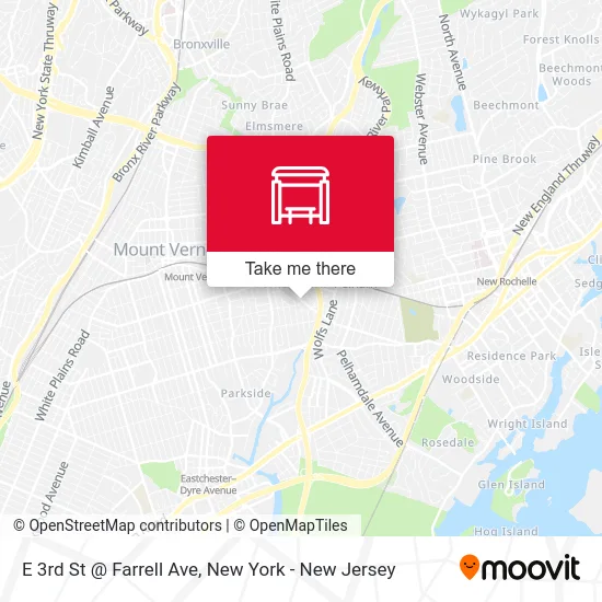 E 3rd St @ Farrell Ave map