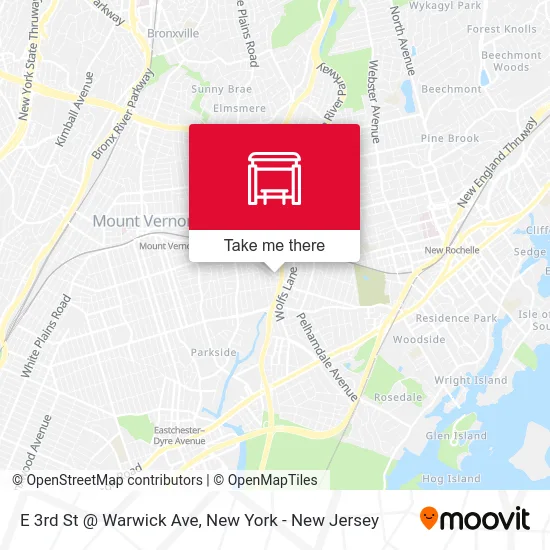 E 3rd St @ Warwick Ave map