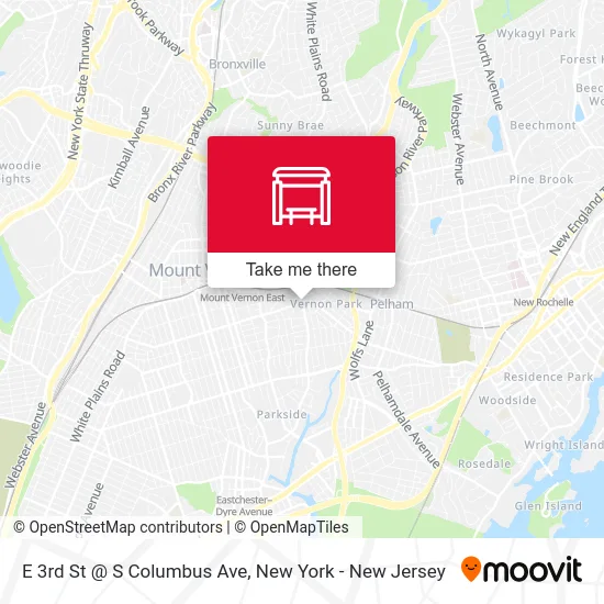 E 3rd St @ S Columbus Ave map