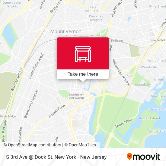 S 3rd Ave @ Dock St map