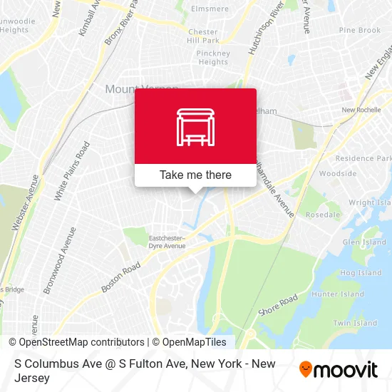 S Columbus Ave @ S Fulton Ave map