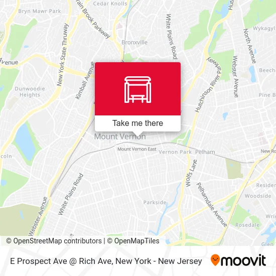 E Prospect Ave @ Rich Ave map