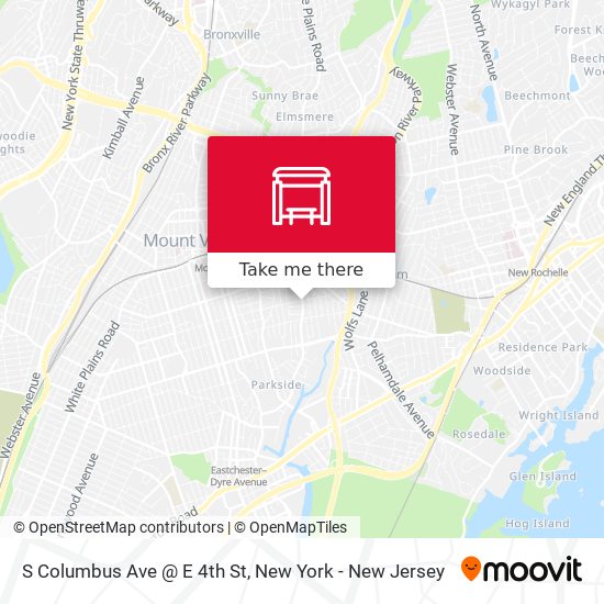 Mapa de S Columbus Ave @ E 4th St