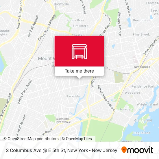 S Columbus Ave @ E 5th St map