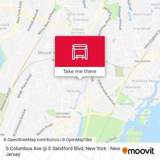 Mapa de S Columbus Ave @ E Sandford Blvd