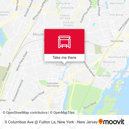 S Columbus Ave @ Fulton La map